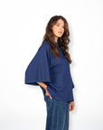 T-SHIRT OVER LINDSEY BLU NAVY