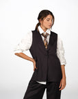 GILET HENRI DARK BROWN