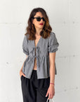 CAMICIA ANN VICHY NERO