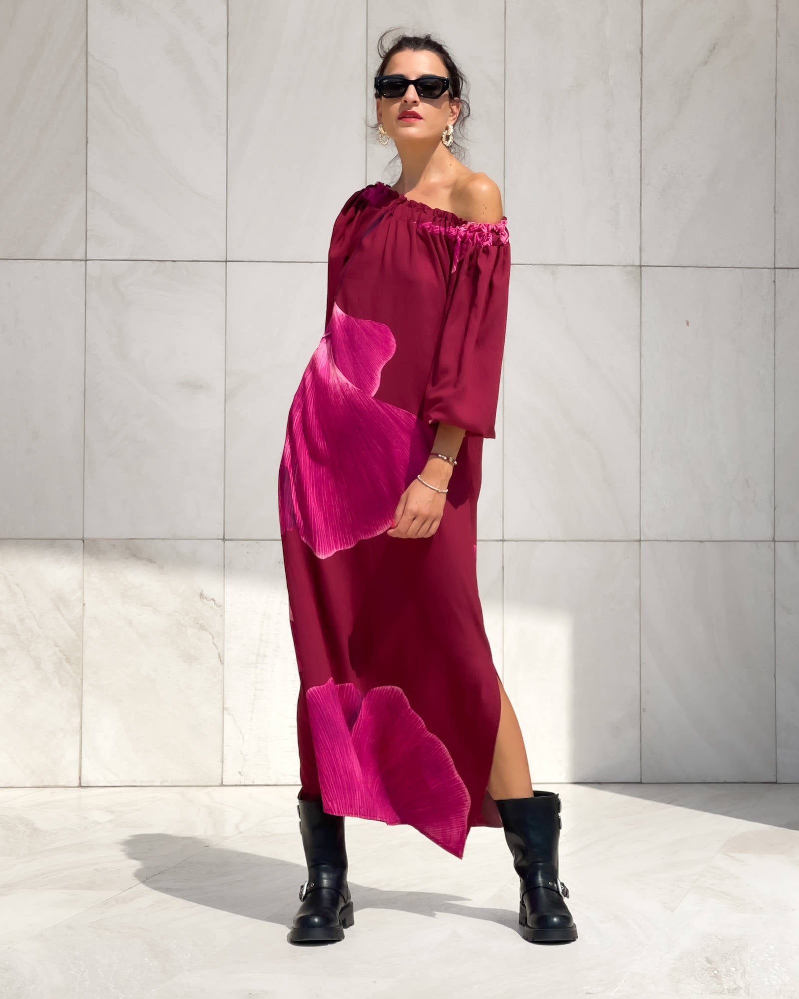 DRESS KYLE BORDO' FUXIA