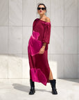 DRESS KYLE BORDO' FUXIA