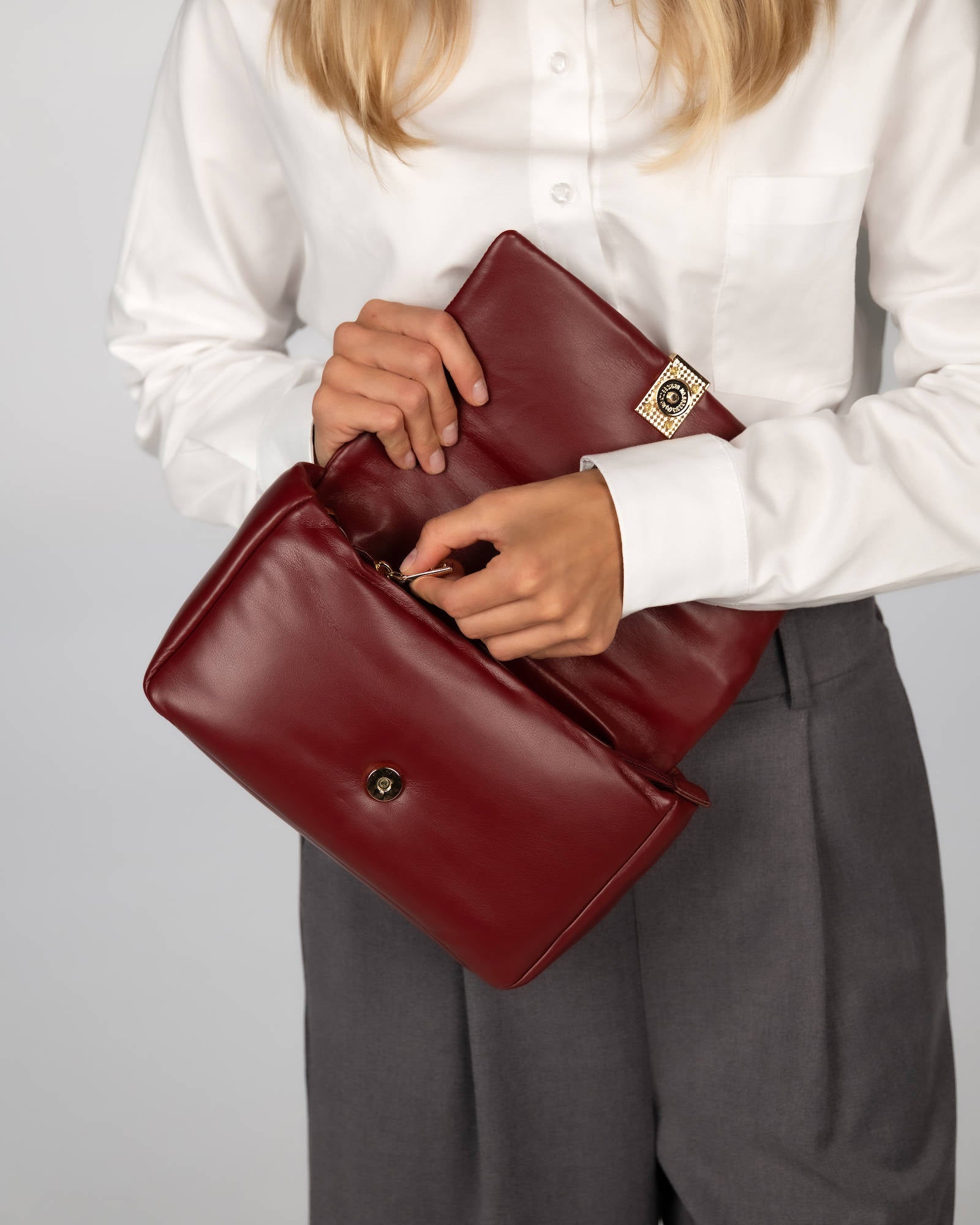 BORSA VENEZIA BURGUNDY