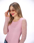 BODY IN PIZZO SHARA PE ROSA