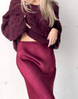 GONNA ADELE SATIN BORGOGNA