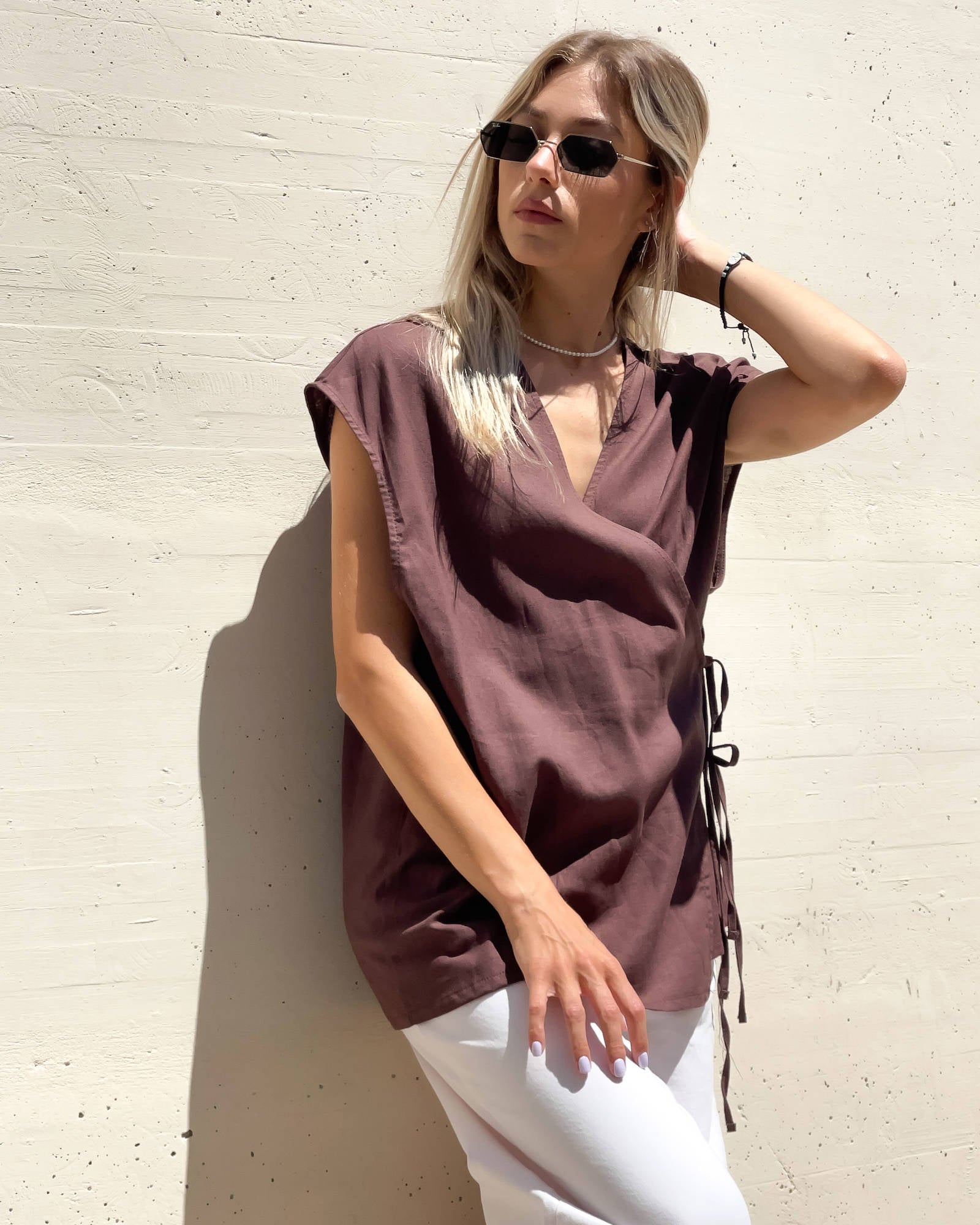 BLUSA INCROCIO DORIS CHOCO