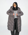 PIUMINO LONG DUCK DOWN DARK GREY
