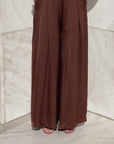 PANTALONE SATIN JADE' CHOCO