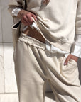 PANTALONI FELPA LEMONI CREMA