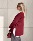 PULL KIARA IN VISCOSA CALDA BORDEAUX