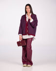 CARDIGAN NAELLE BORDEAUX BLU