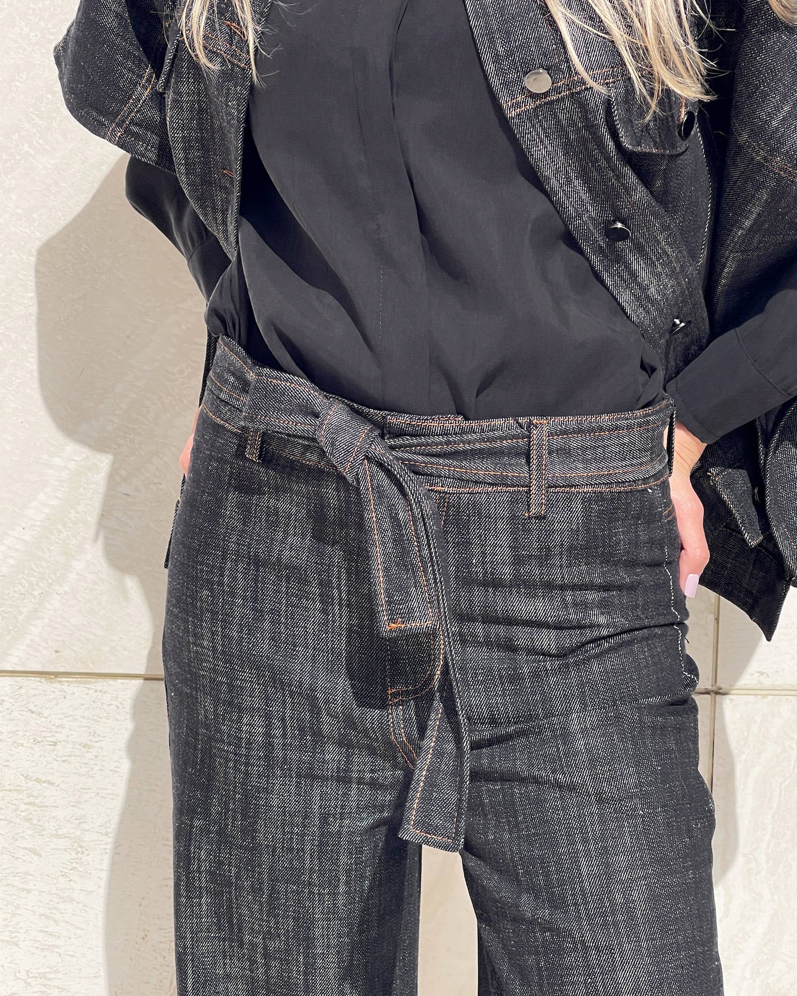 PANTALONE DENIM FRANKLIN NERO