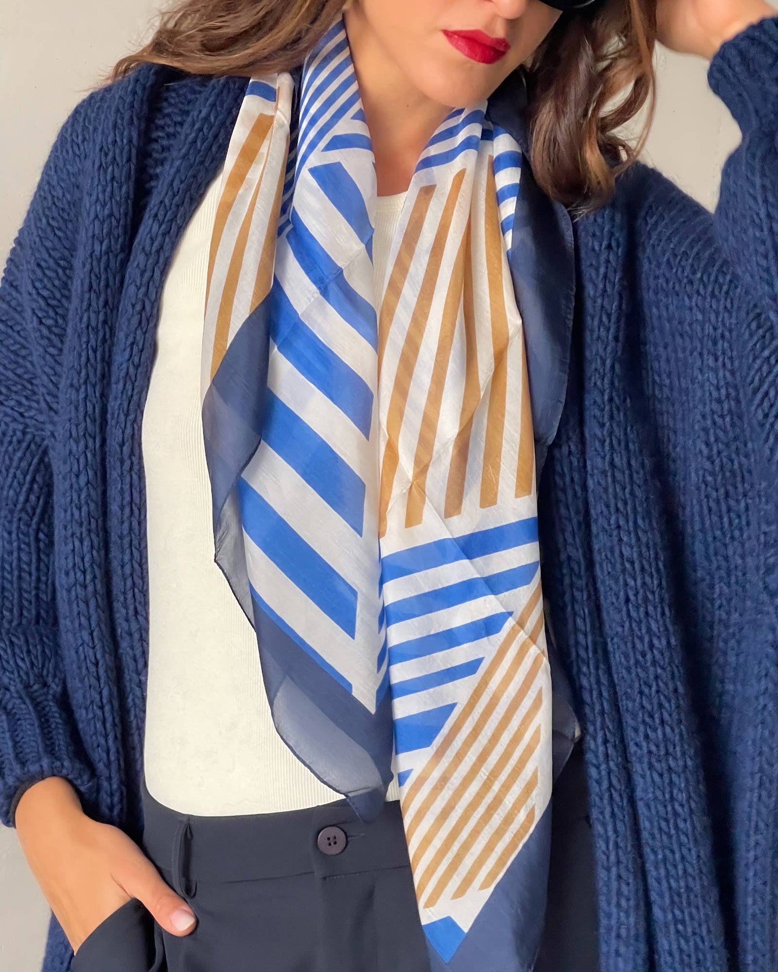 FOULARD ESPOSENDE BLU