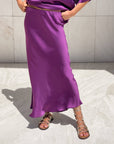 GONNA MIDI IN SATIN NORA SICILIA