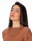COLLANA DOPPIA SORELLE ORO