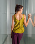 TOP CANOTTA NORA IN SATIN CARDO