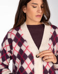 CARDIGAN ROMBI CARNABY PANNA PRUGNA
