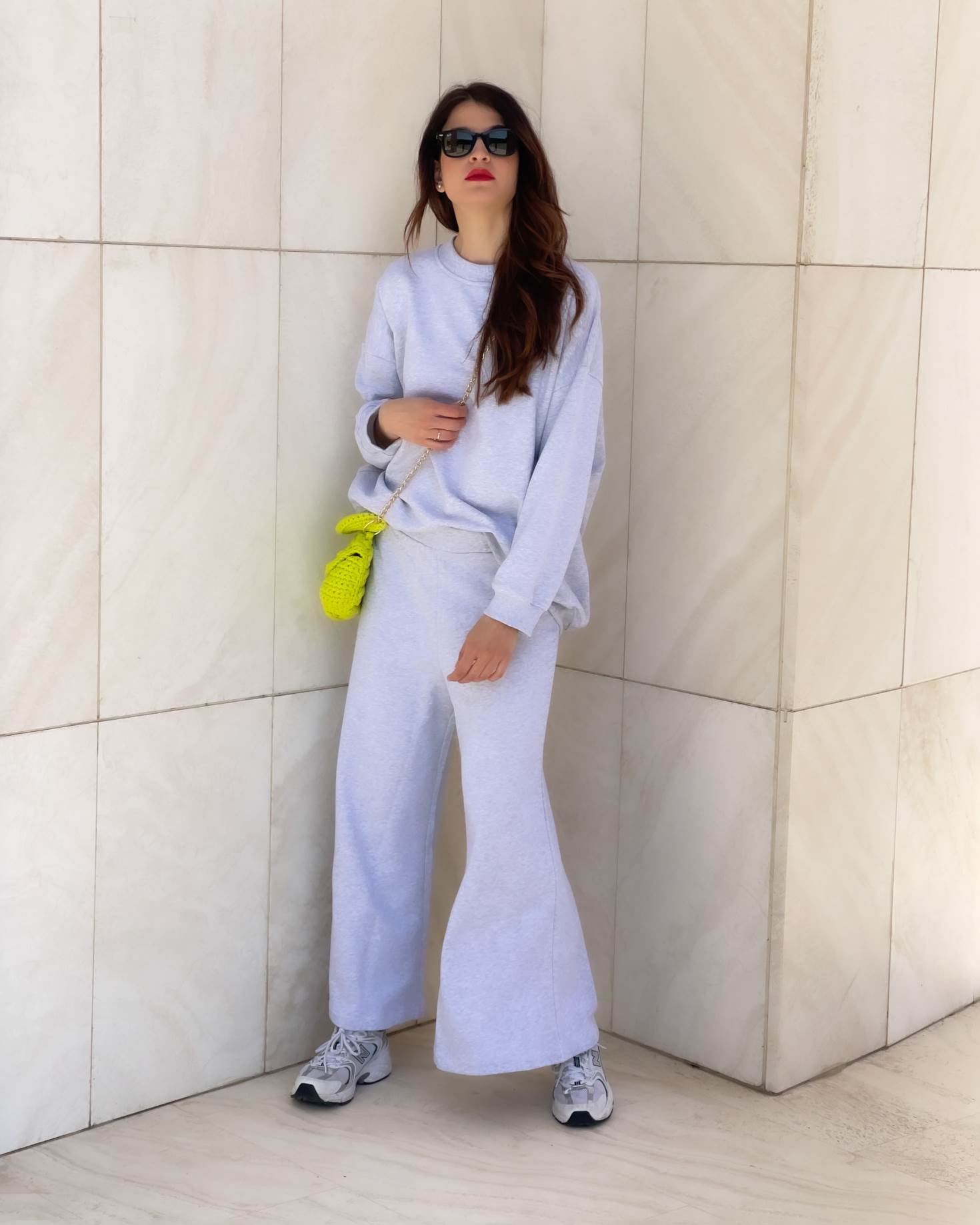 PANTALONE MILU IN FELPA MARBLE