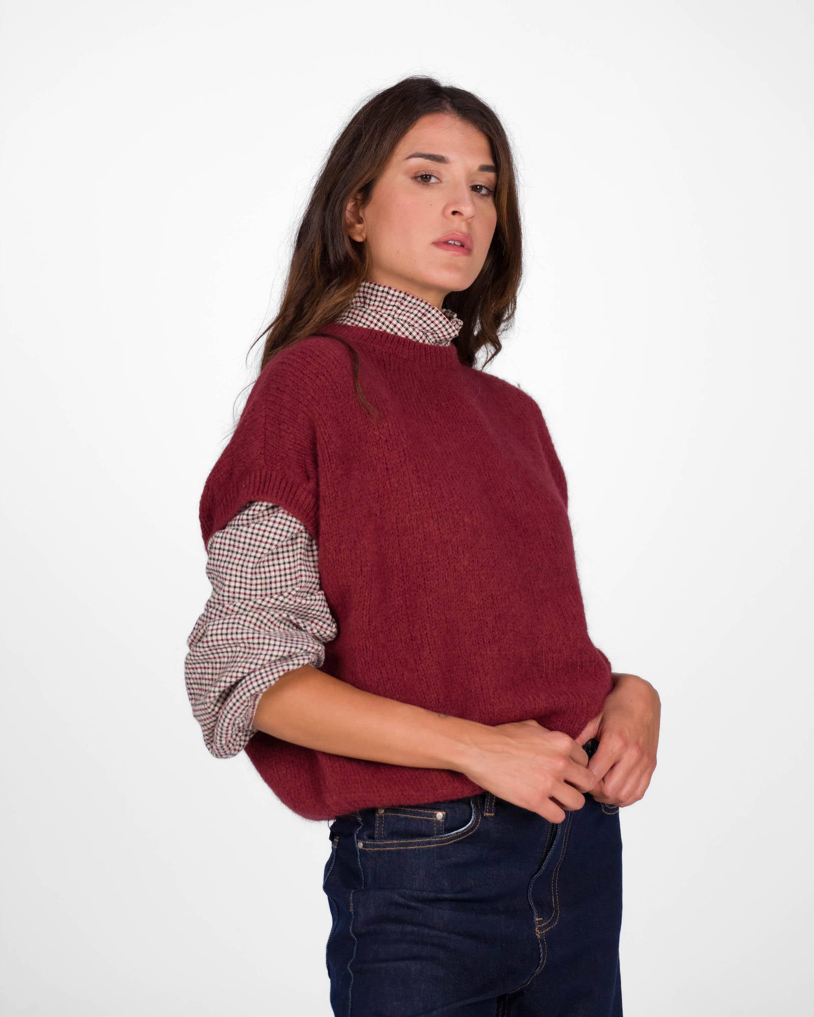 MAGLIA SENZA MANICHE ALICE BORDEAUX