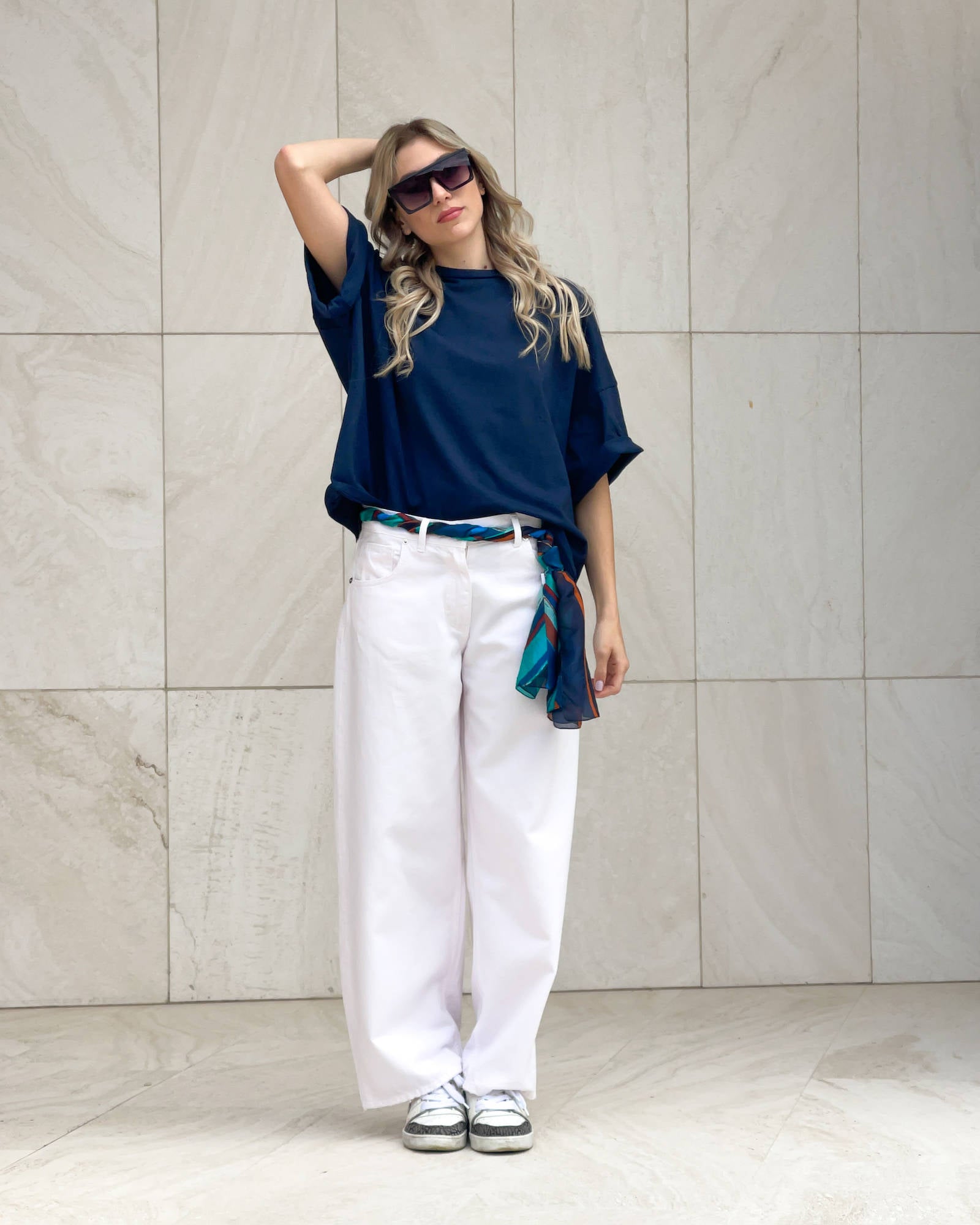 T-SHIRT OVER ELODIE BLU NAVY