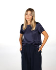 T-SHIRT NORA IN SATIN NIGHT