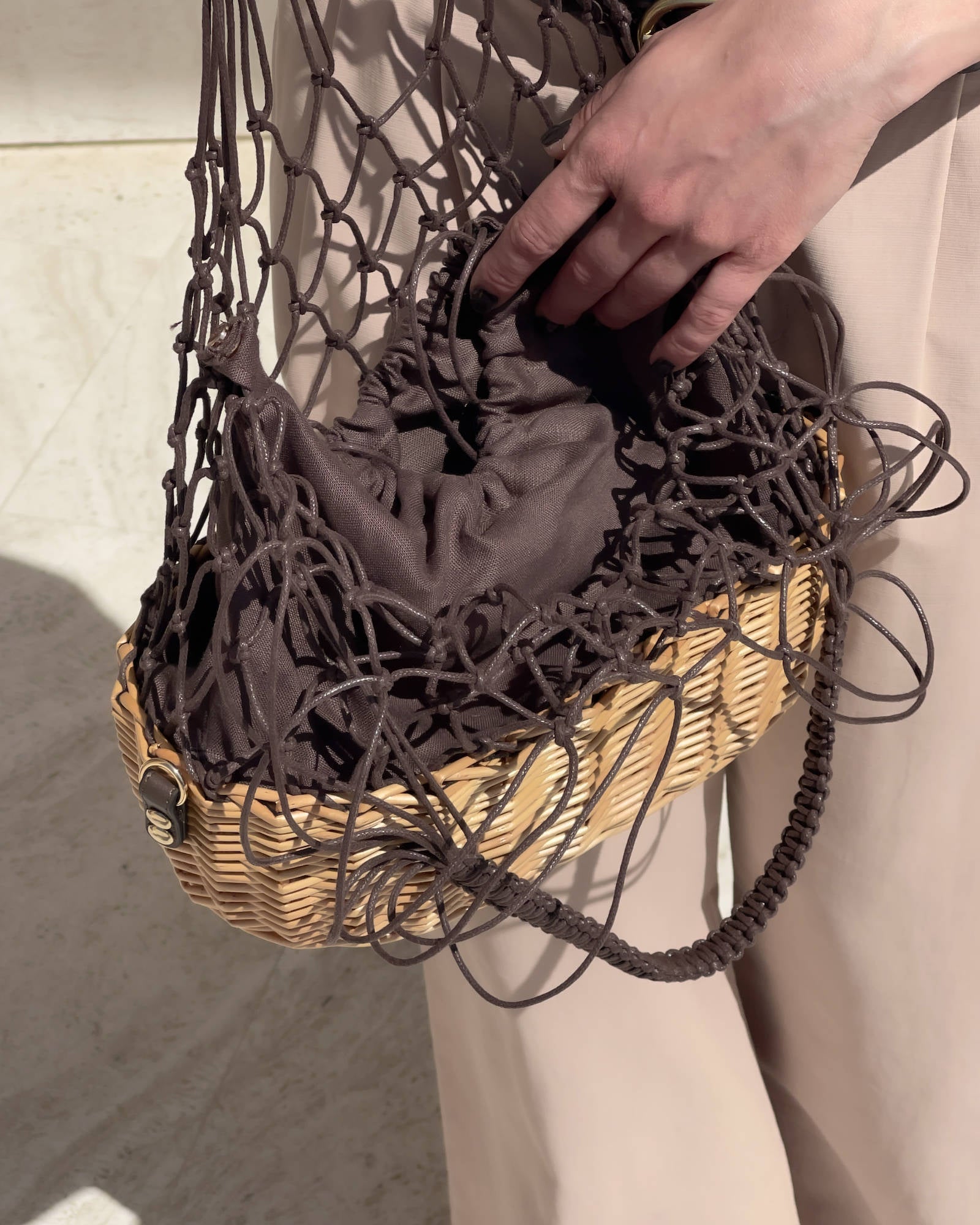 BORSA CESTINO NAKI CORDA