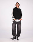 PULL TABATA NERO PANNA PERLA