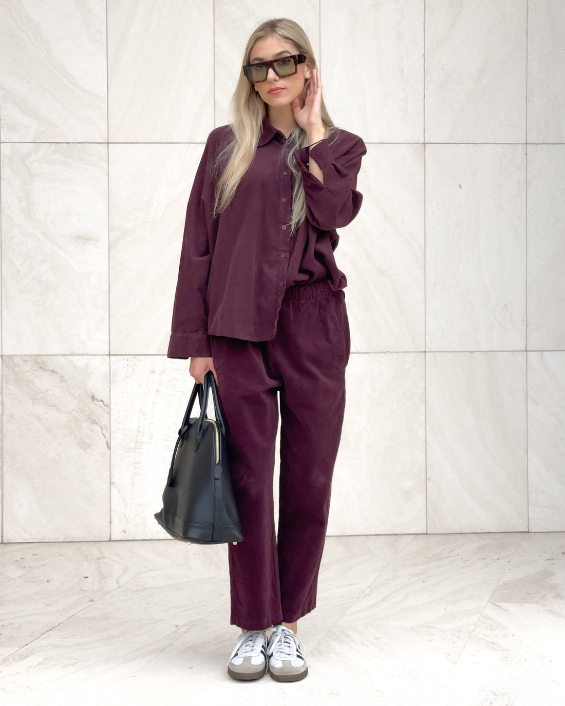 PANTALONE MARYMO DARK PLUM