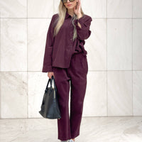 PANTALONE MARYMO DARK PLUM
