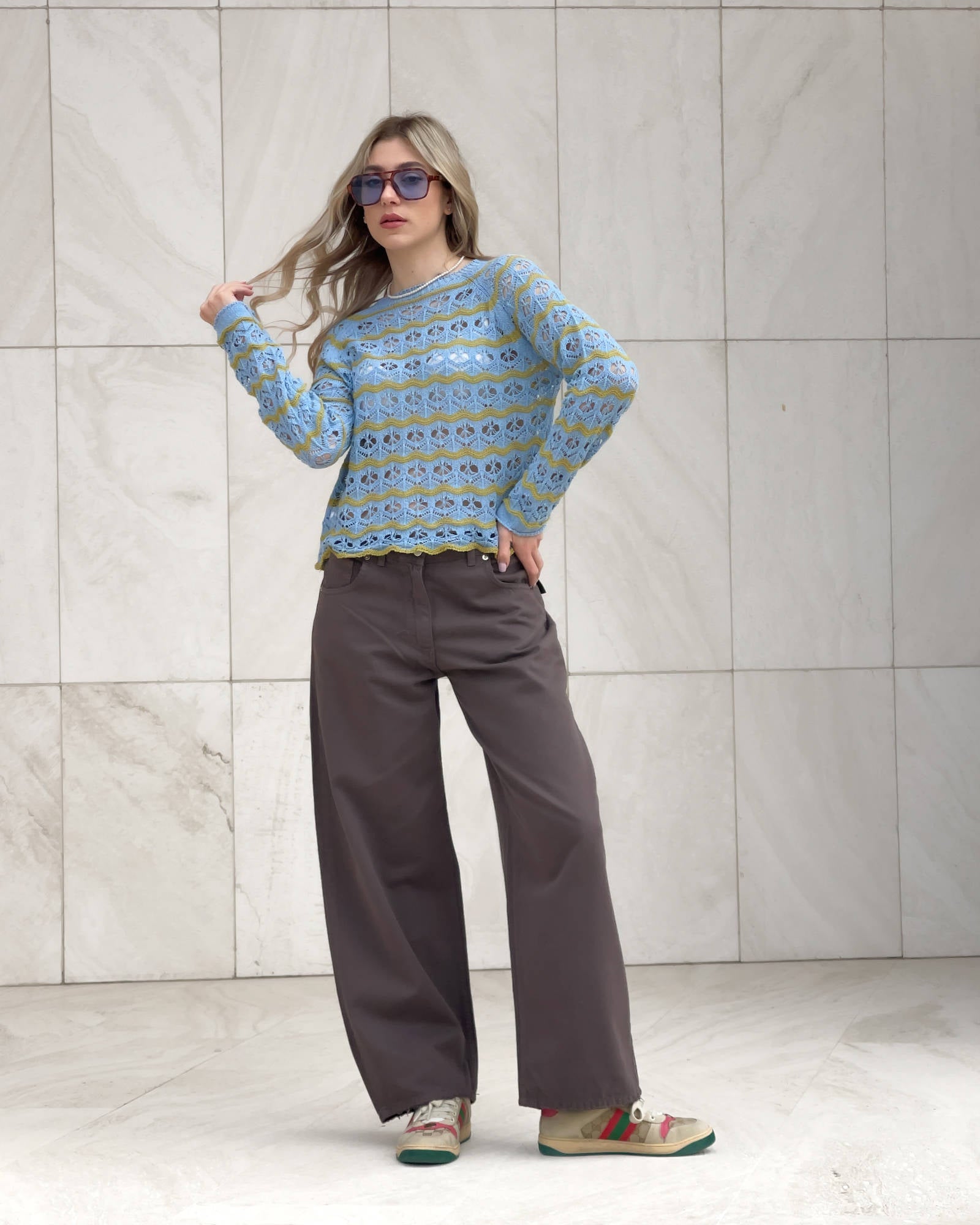 MAGLIA TRICOT MARILLA CIELO OLIVA