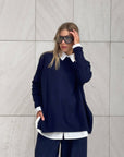 PULL KIARA IN VISCOSA CALDA BLU