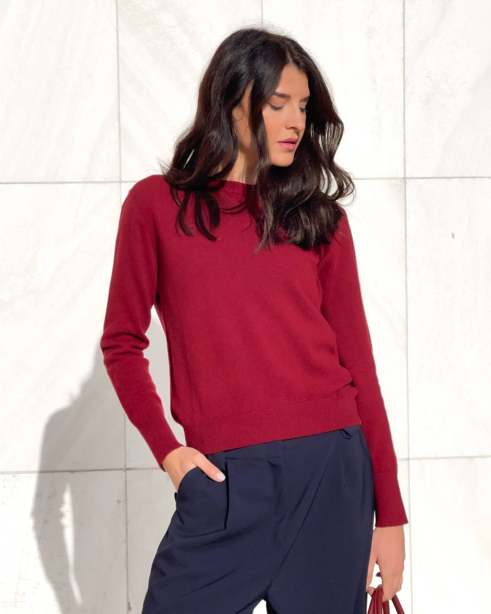 GIROCOLLO 100% PURA LANA BORDEAUX