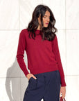 GIROCOLLO 100% PURA LANA BORDEAUX