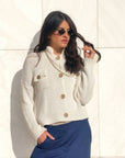 CARDIGAN IN MAGLIA ENNYE PANNA