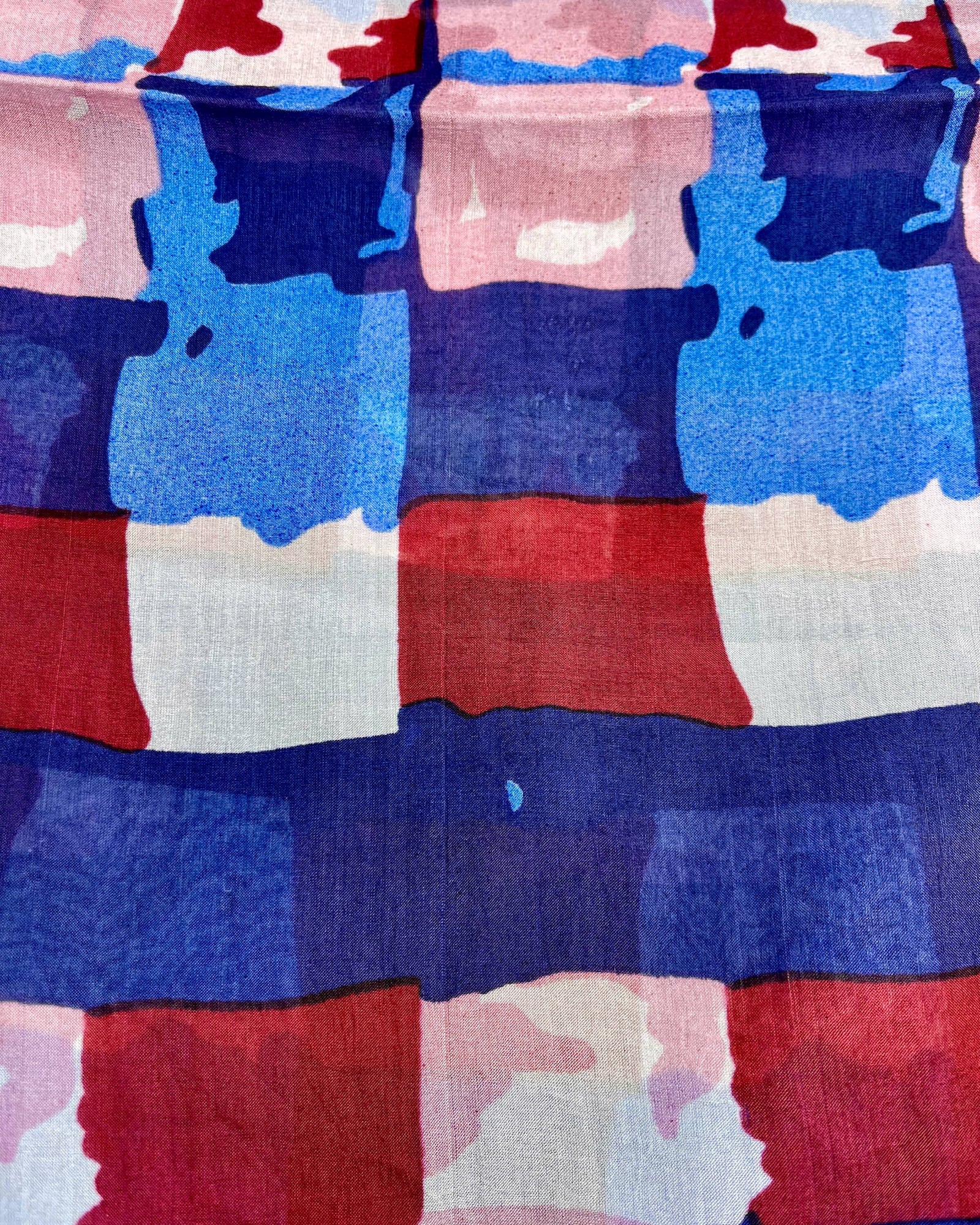 FOULARD EVORA IN SETA BLU