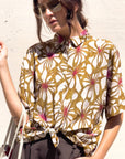 CAMICIA LEONA IN POPELINE DI VISCOSA OLIO