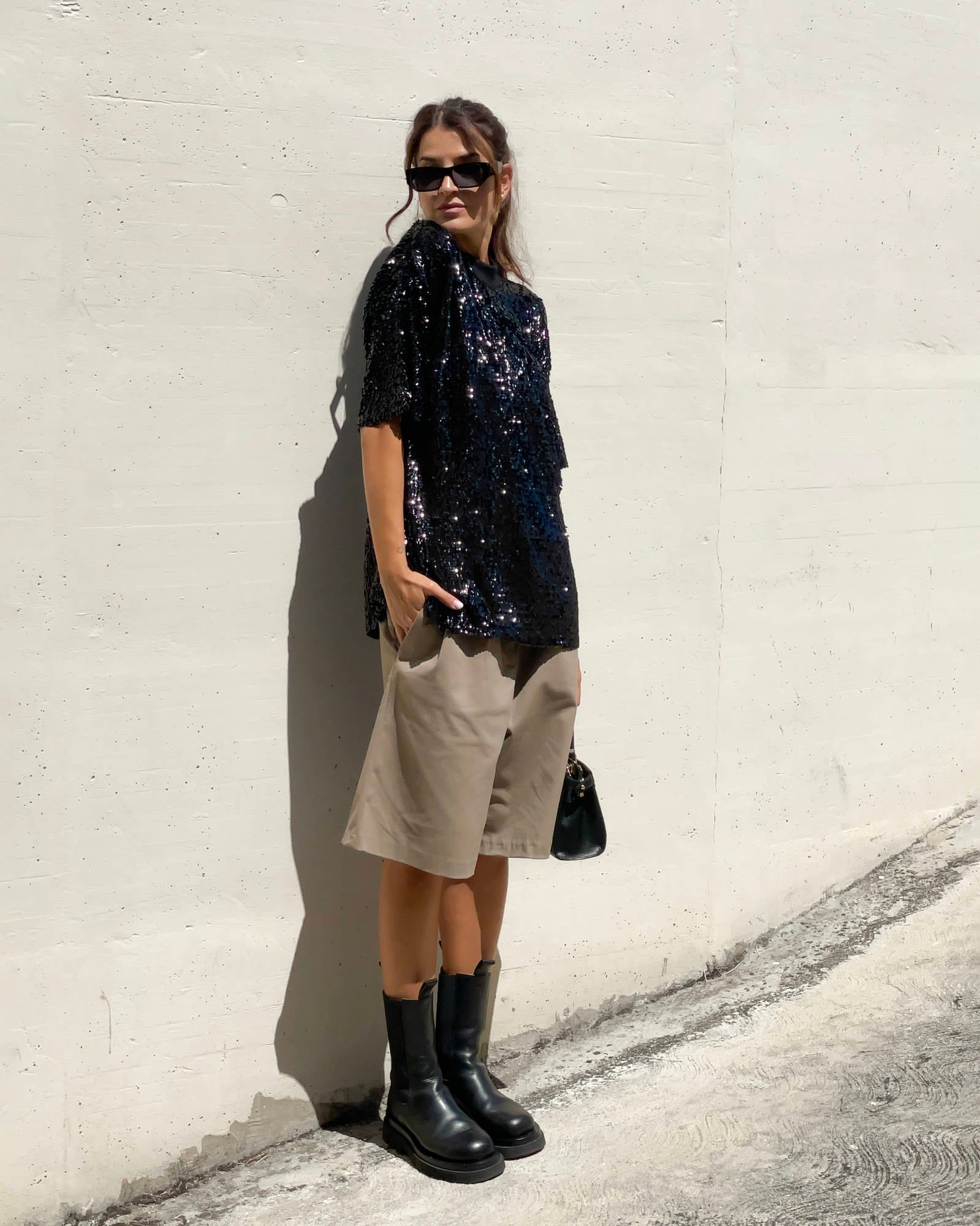 BLUSA PAILLETTES BETTY NERO