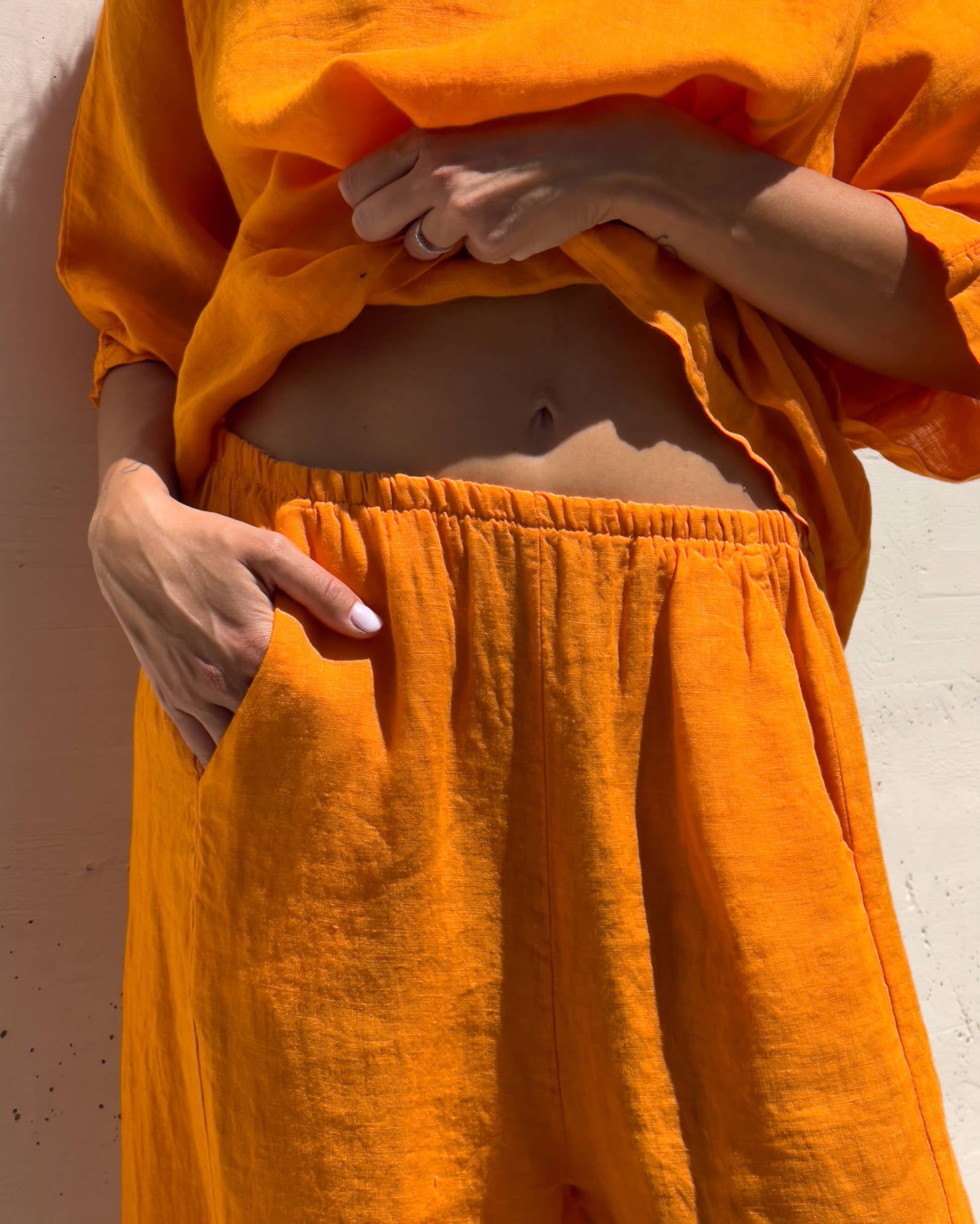 PANTALONE PIPER OVETTO IN LINO MANGO