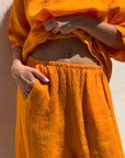PANTALONE PIPER OVETTO IN LINO MANGO