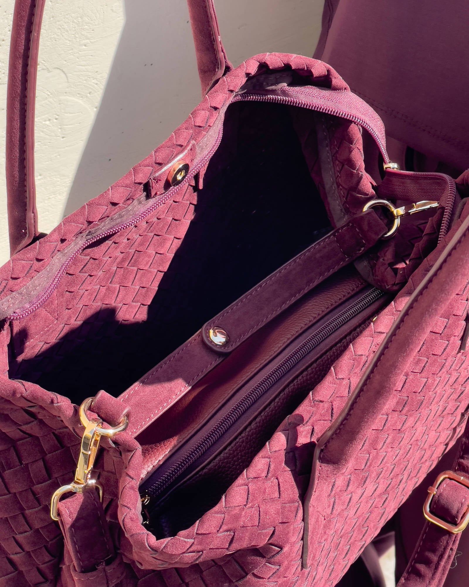 WOVEN BAG BORDEAUX