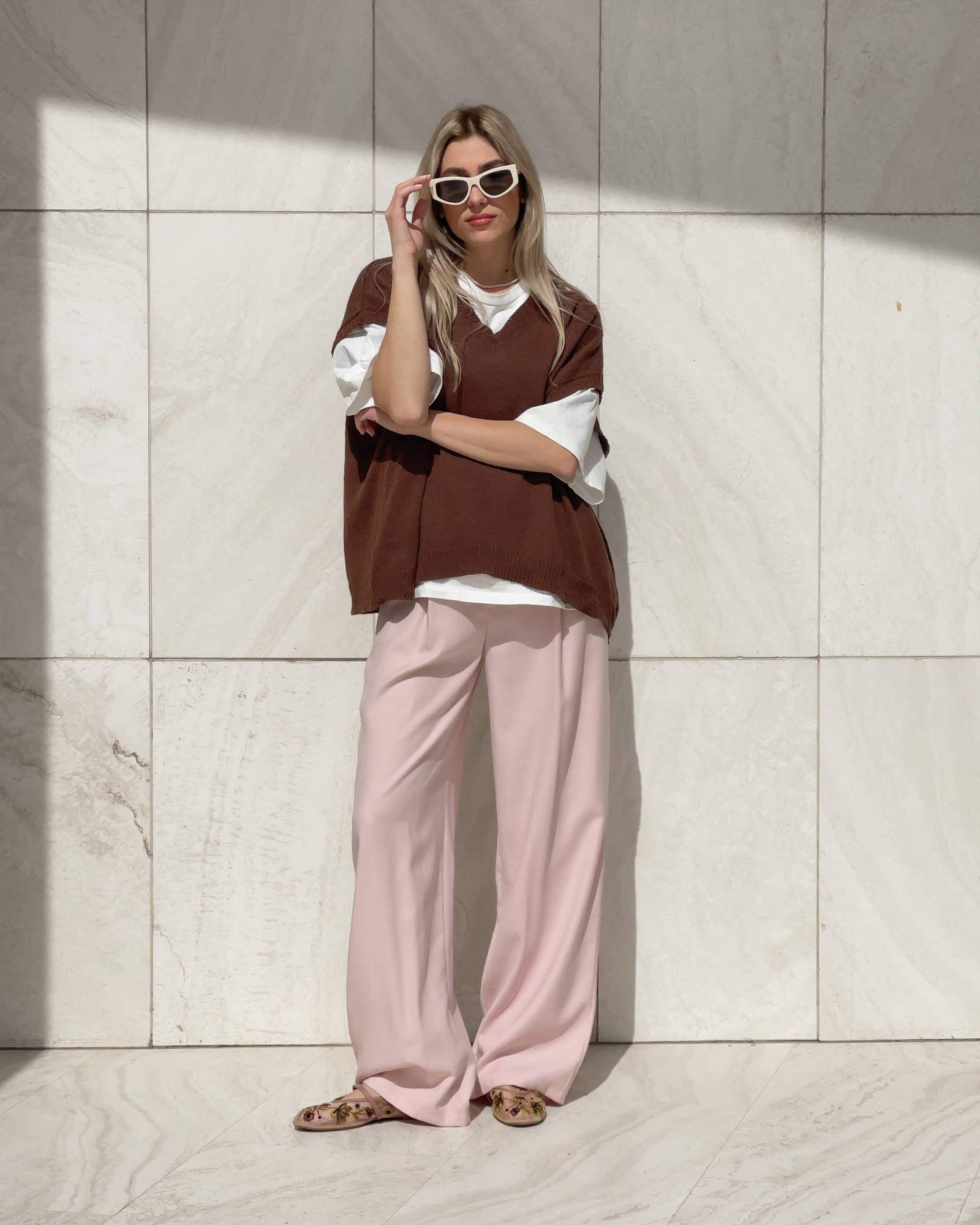 GILET IN MAGLIA LEXA CHOCO