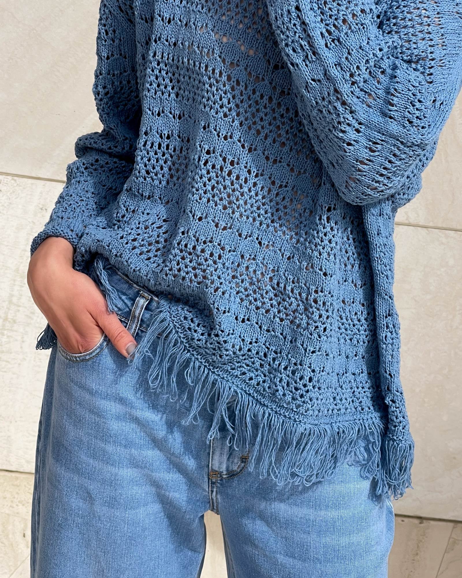 PULL CON FRANGE ANDYE DENIM