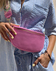 MARSUPIO GEA IN PELLE CON TRACOLLA OMAGGIO ROSA