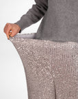 PANTA PALAZZO PAILLETTES JOSIE ARGENTO