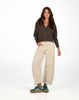 PANTALONE VELLUTO IRISH PANNA