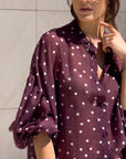 CAMICIA VIVIAN POIS VINO
