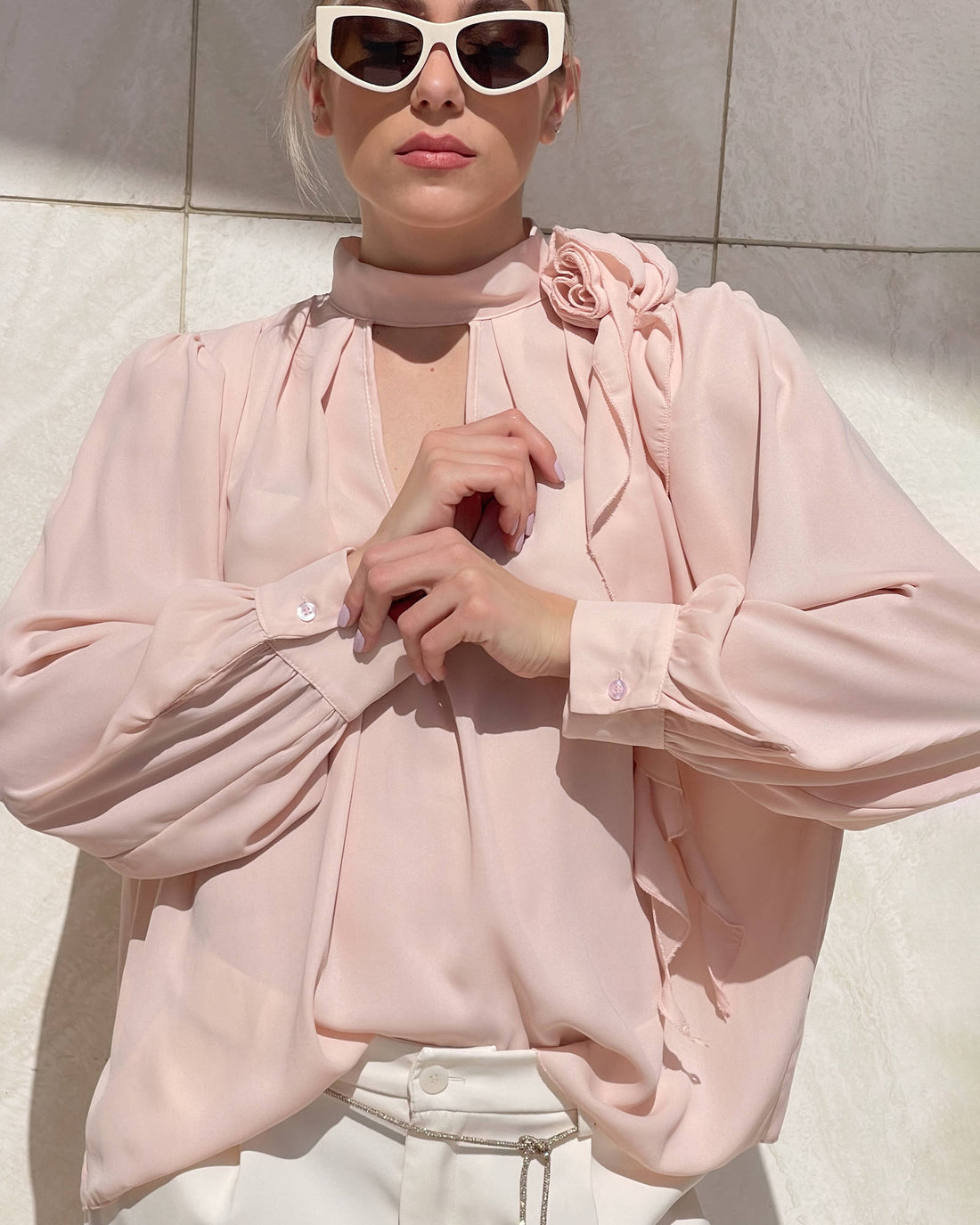BLUSA IN GEORGETTE EUDORA ROSA