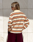POLO COMBY A RIGHE BUTTERMILK