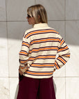 POLO COMBY A RIGHE BUTTERMILK