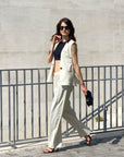 PANTALONE LISBONA RIGA PANNA