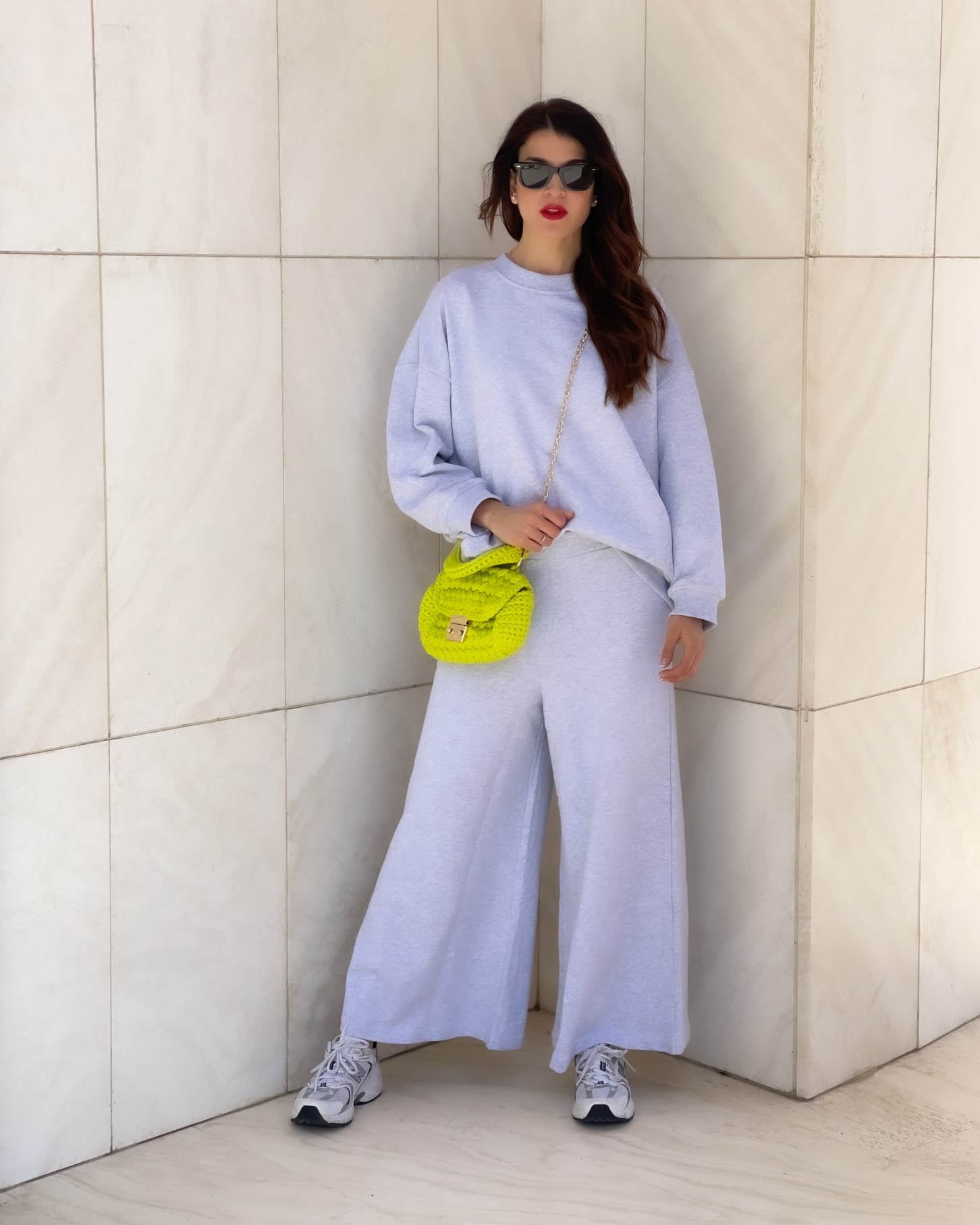 PANTALONE MILU IN FELPA MARBLE